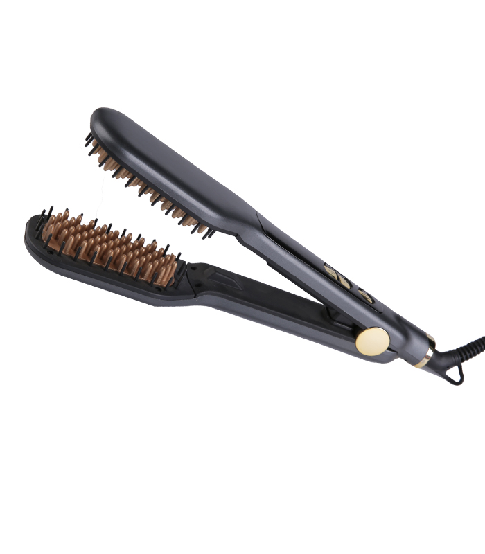 Hot Comb keraaminen hiusten suoristusharja Private Label ZR-1005 -kihartimen harjakammalla